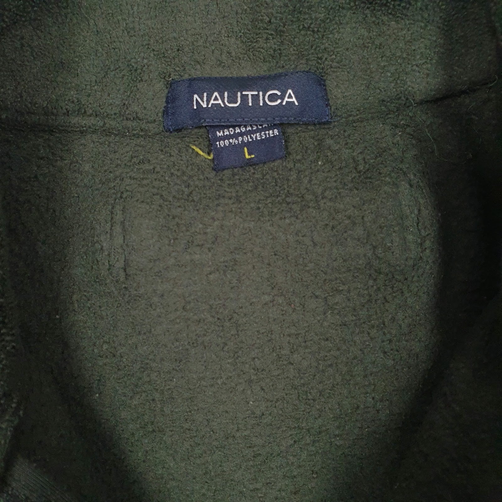 Mens Green Nautica  Quarter Zip Jumper