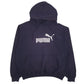 Mens Navy Puma Spellout Hoodie Jumper