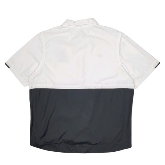 Mens White Nike Short Sleeve Full Zip Coat
