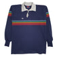 Mens Navy Canterbury Rugby Long Sleeve Polo Shirt