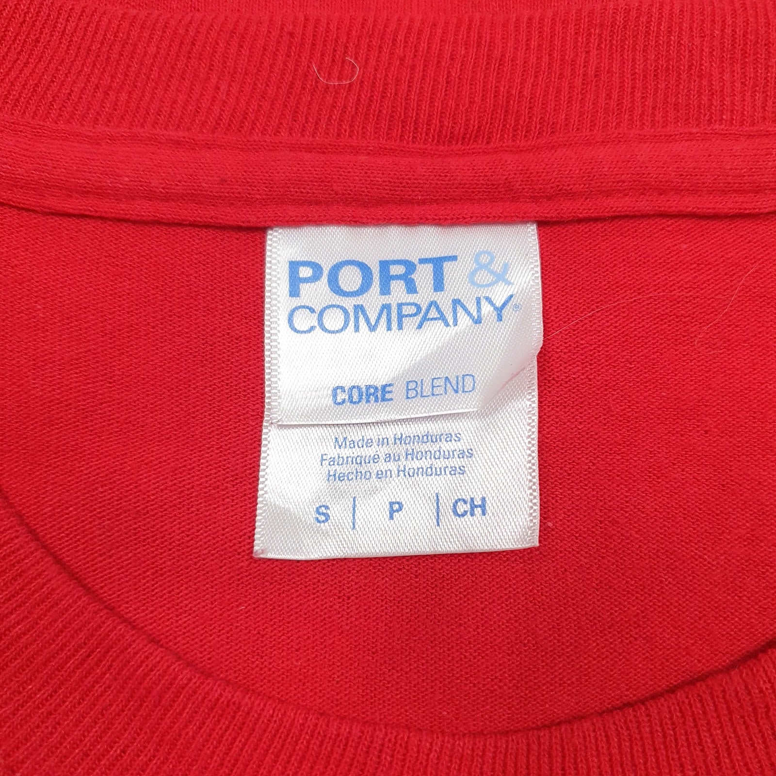 Mens Red Port & Company Wolves Basketball  T Shirt