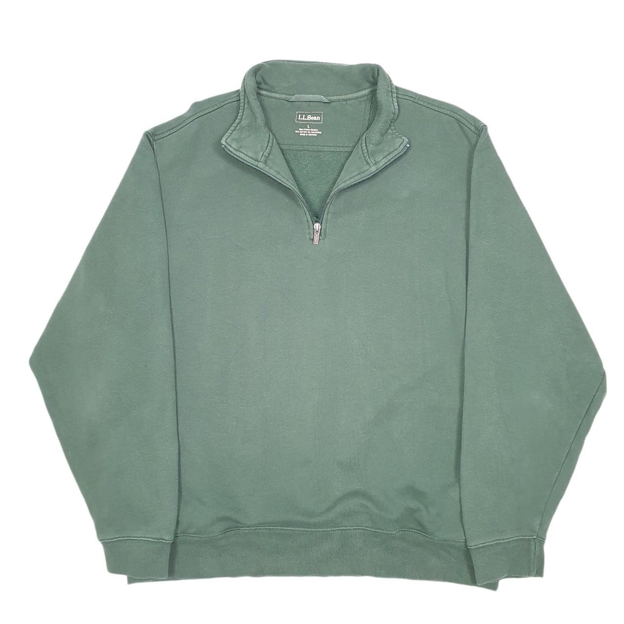 L.L.Bean Quarter Zip Cotton  &  Polyester Sweatshirt Jumper L
