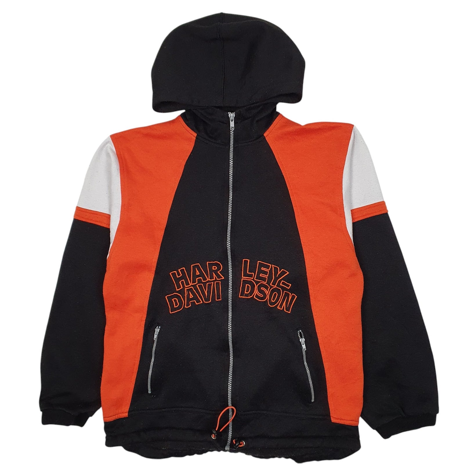 Mens Black Harley Davidson Motorcycles Hoodie Full Zip Jumper