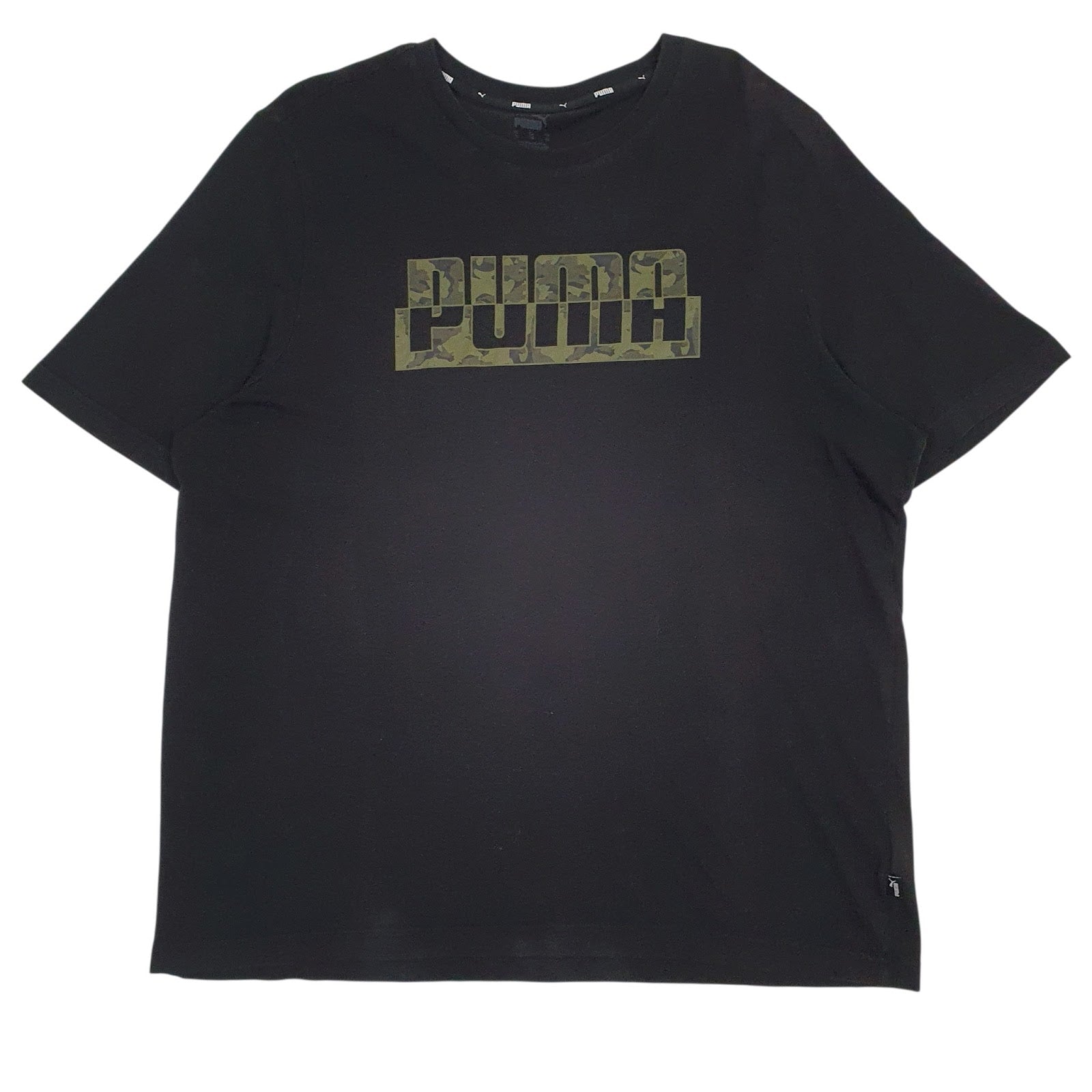 Mens Black Puma Spellout Short Sleeve T Shirt