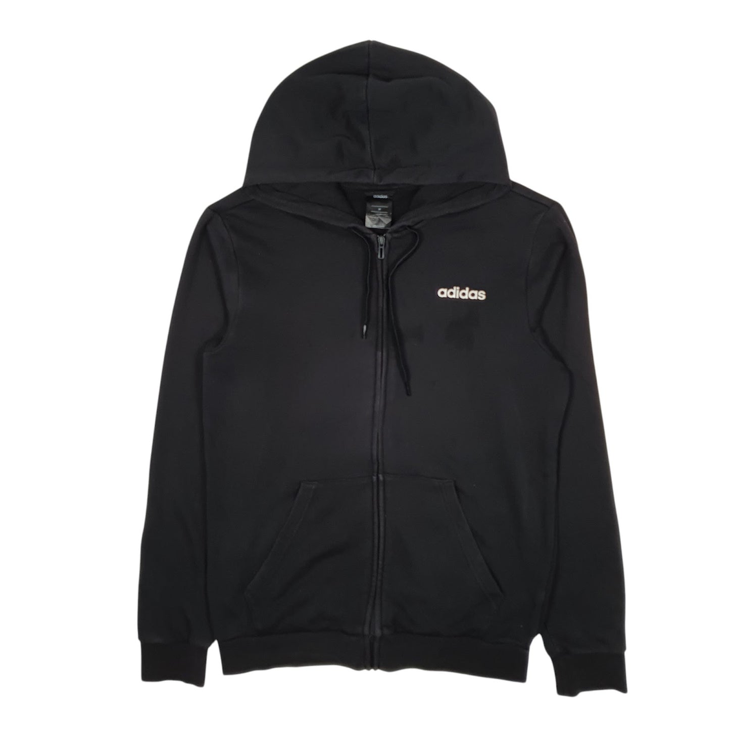 Mens Black Adidas Hoodie Full Zip Jumper