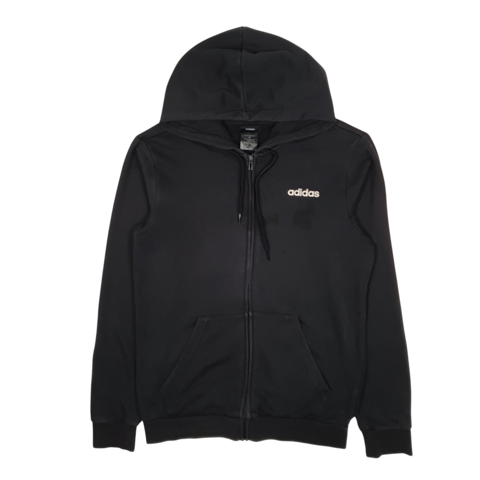 Mens Black Adidas Hoodie Full Zip Jumper