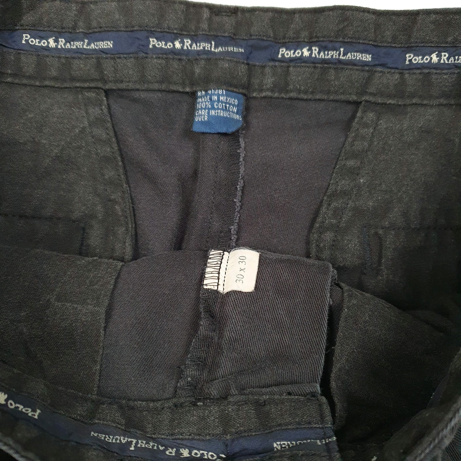 Mens Grey Polo Ralph Lauren Andrew Pant Double Pleated Vintage 90s  Trousers