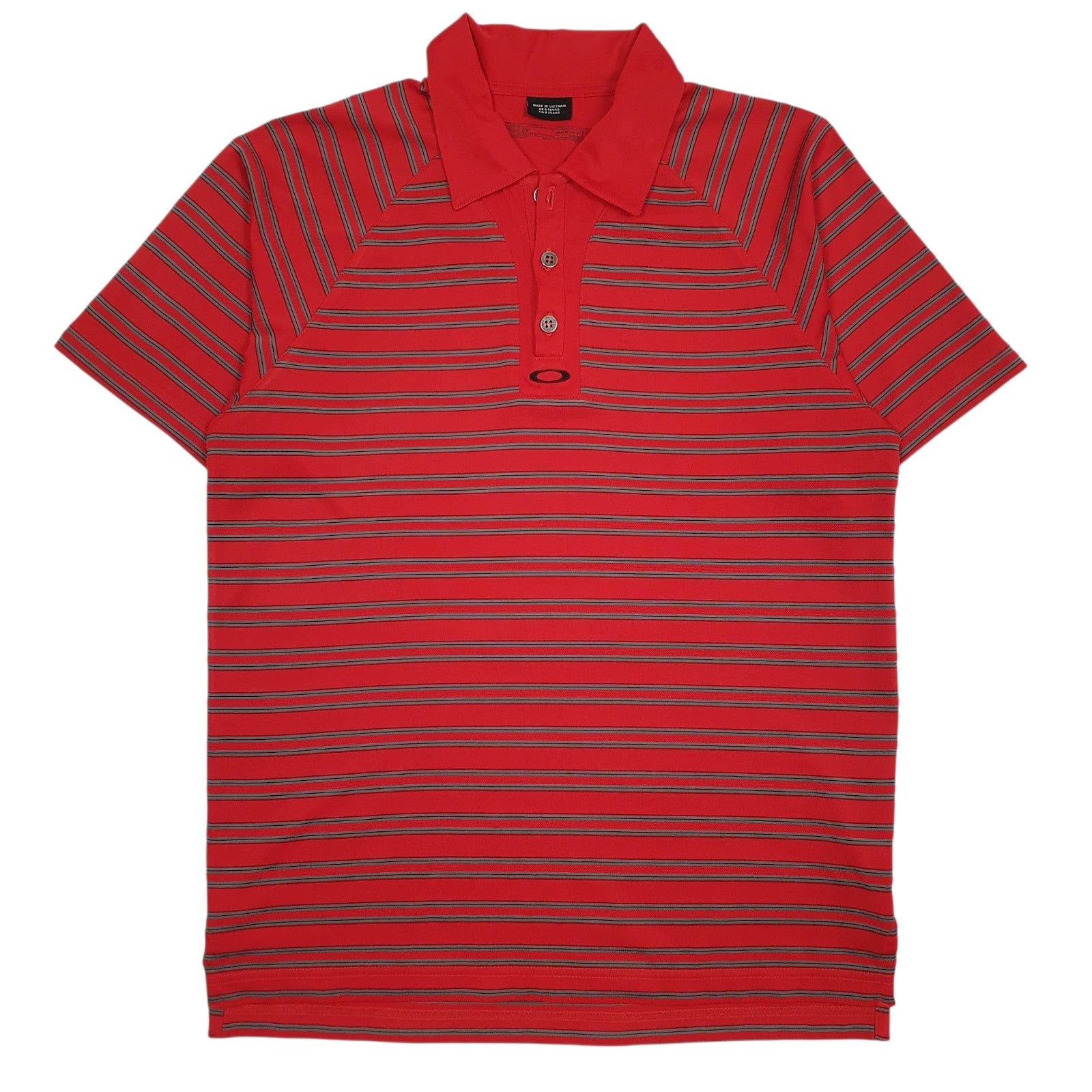 Mens Red Oakley Golf Short Sleeve Polo Shirt