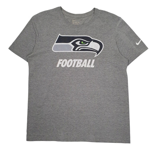 Mens Grey Nike NFL Seattle Seahawks Short Sleeve T Shirt