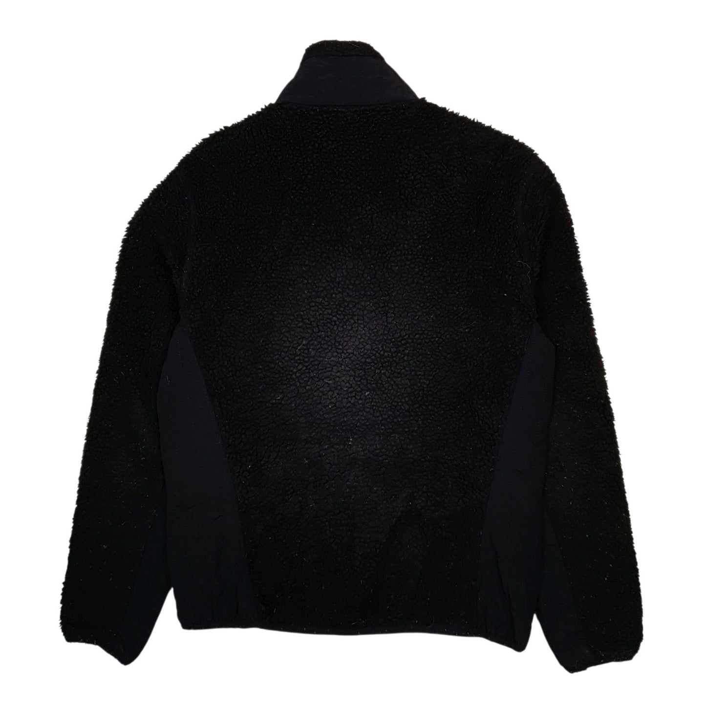 Womens Black Patagonia Retro X Deep Pile Fleece Full Zip Coat