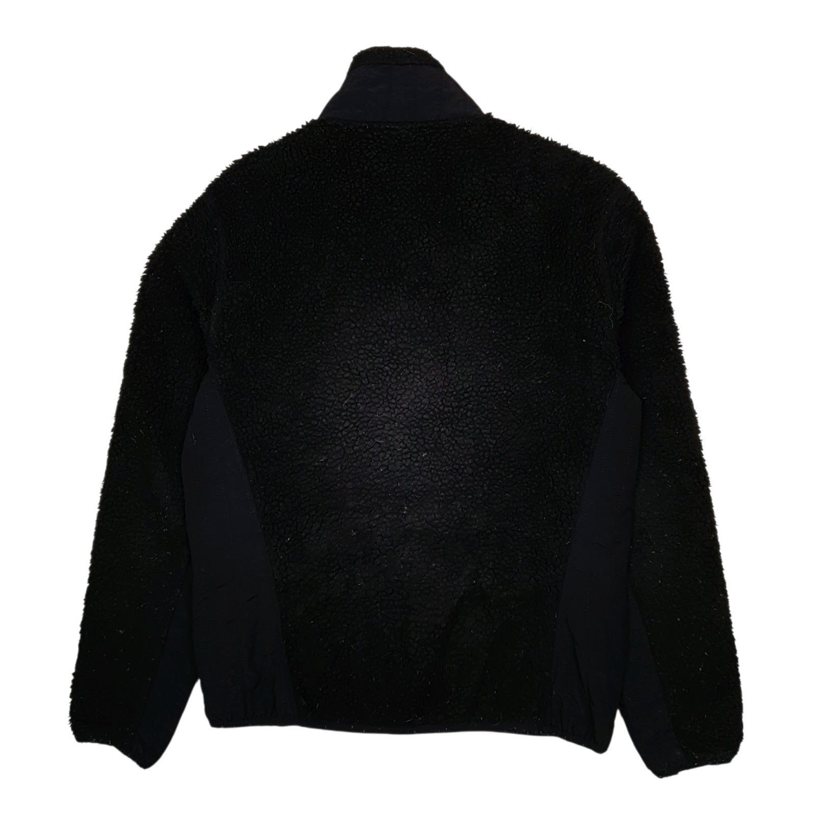 Womens Black Patagonia Retro X Deep Pile Fleece Full Zip Coat