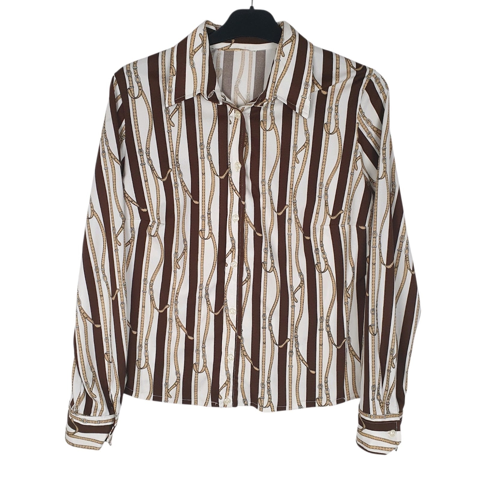 Womens White Unbranded Blouse Long Sleeve Shirt