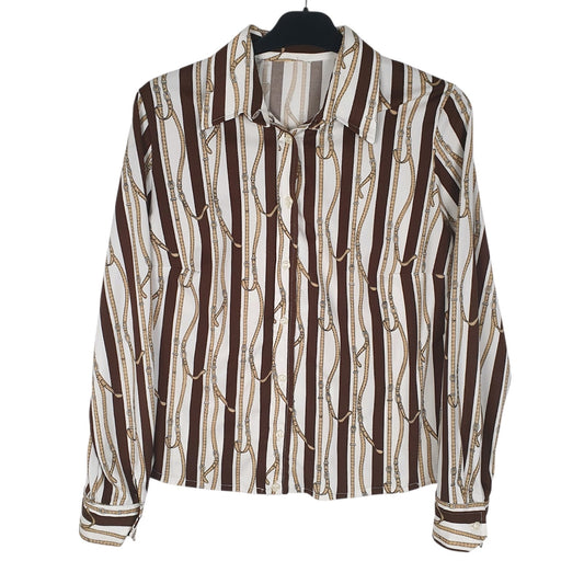 Womens White Unbranded Blouse Long Sleeve Shirt