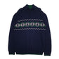 Mens Navy Izod Lacoste Quarter Zip Jumper