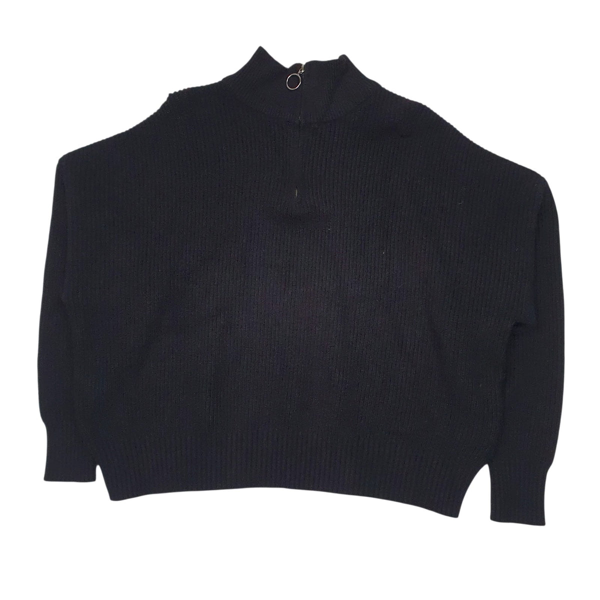 Womens Black Pizza Italia  Quarter Zip Jumper