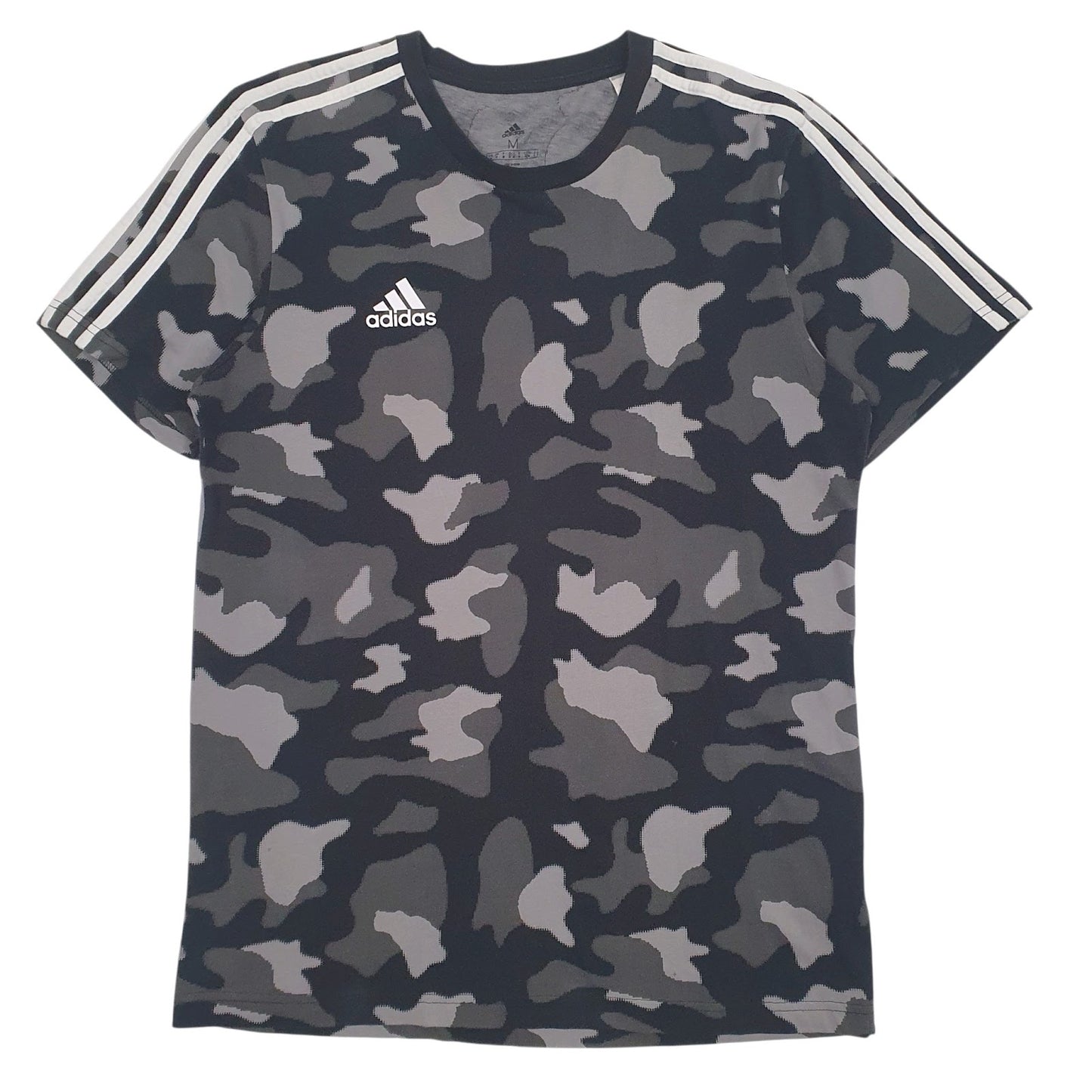 Mens Grey Adidas Camo Short Sleeve T Shirt