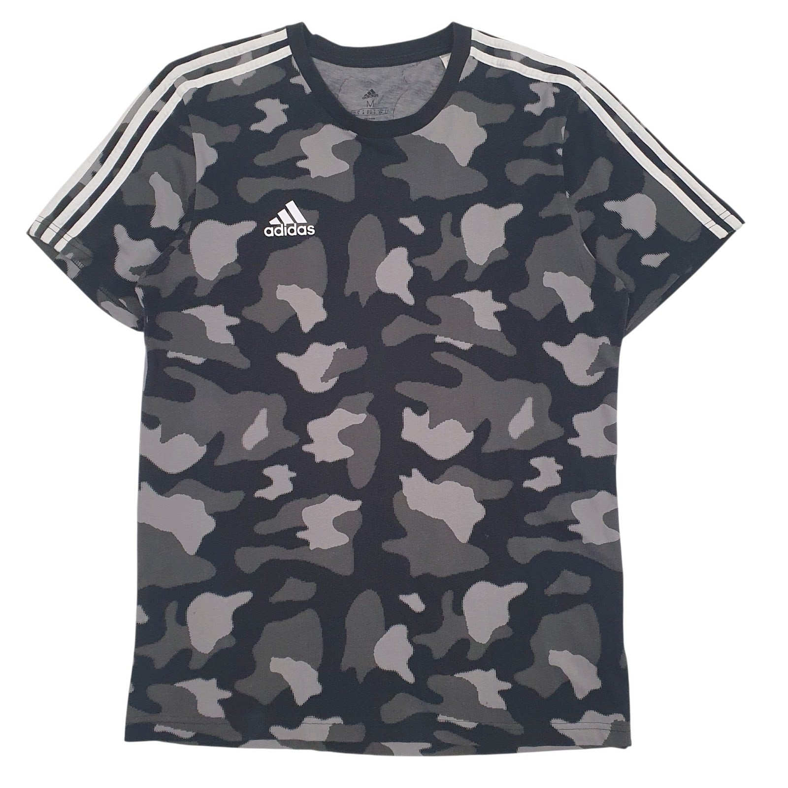 Mens Grey Adidas Camo Short Sleeve T Shirt