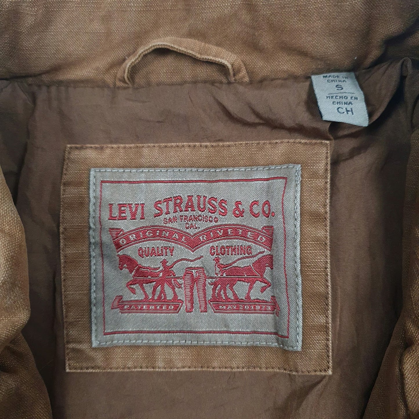 Mens Brown Levis   Coat