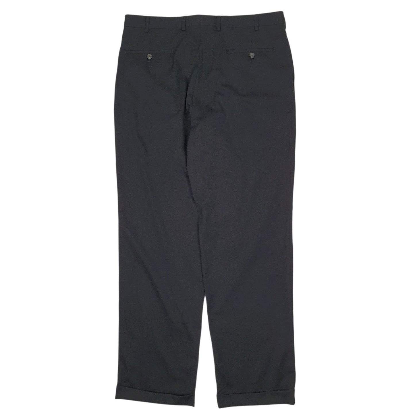Mens Black Ralph Lauren Double Pleated  Trousers