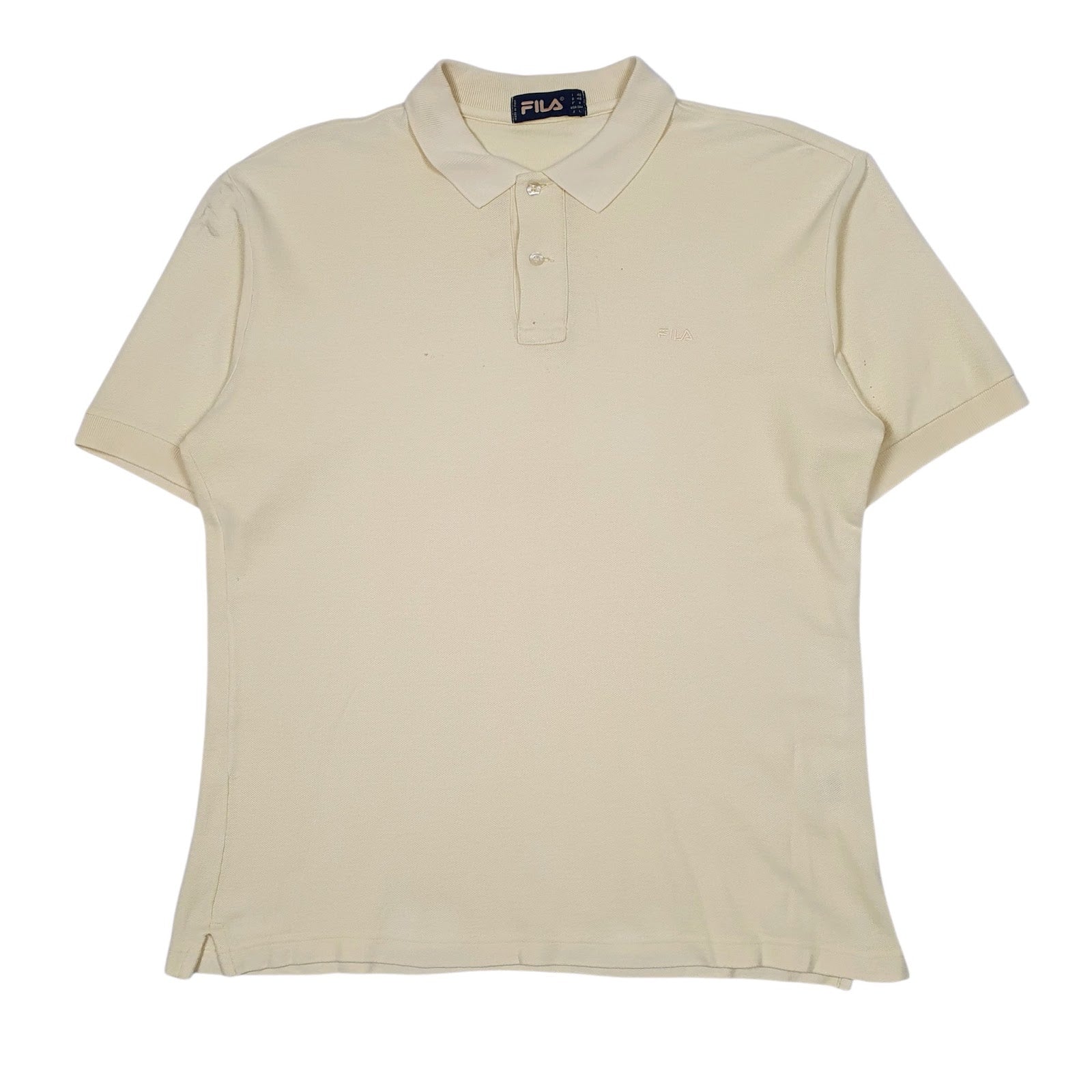 Mens Yellow Fila  Short Sleeve Polo Shirt