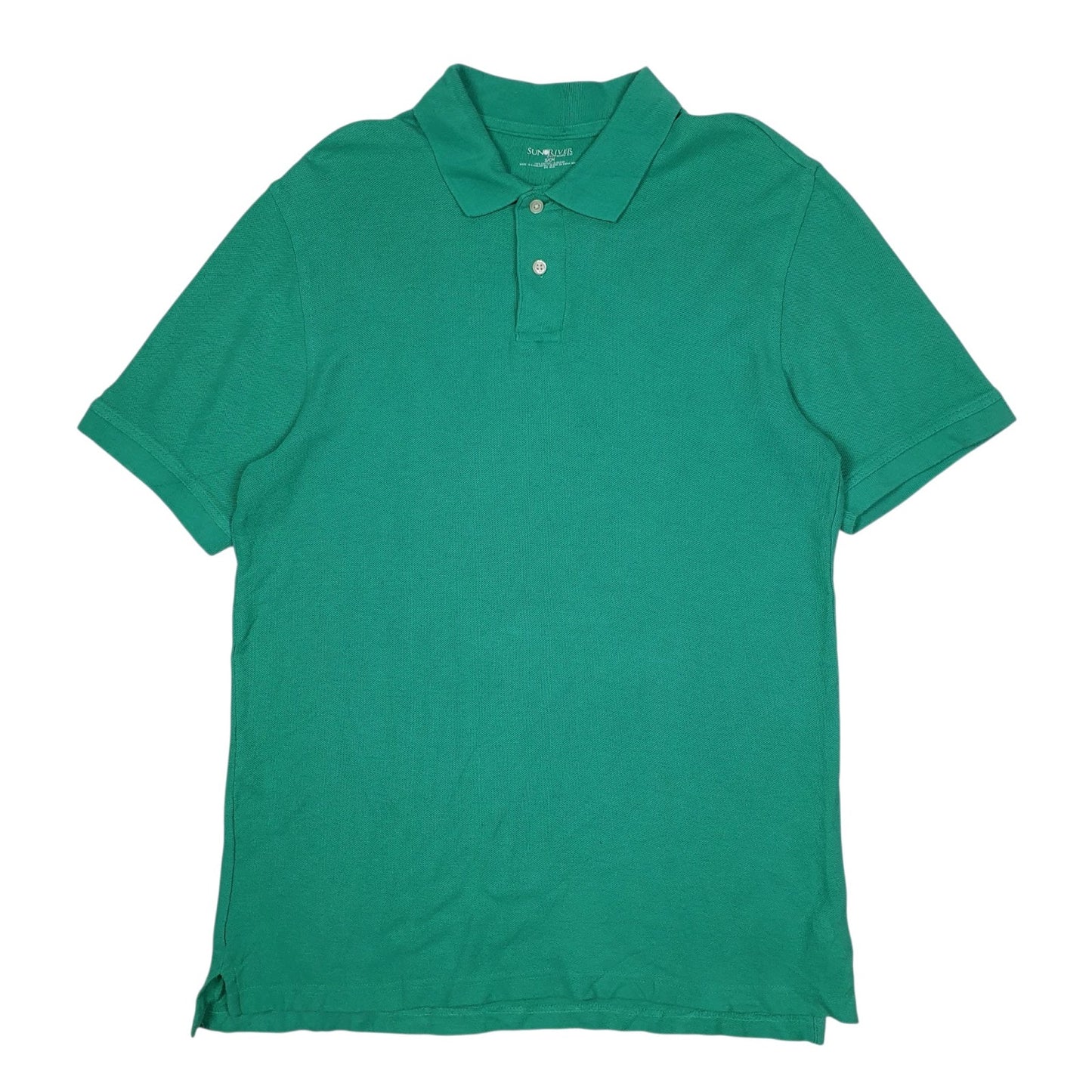Mens Green Sun River  Short Sleeve Polo Shirt