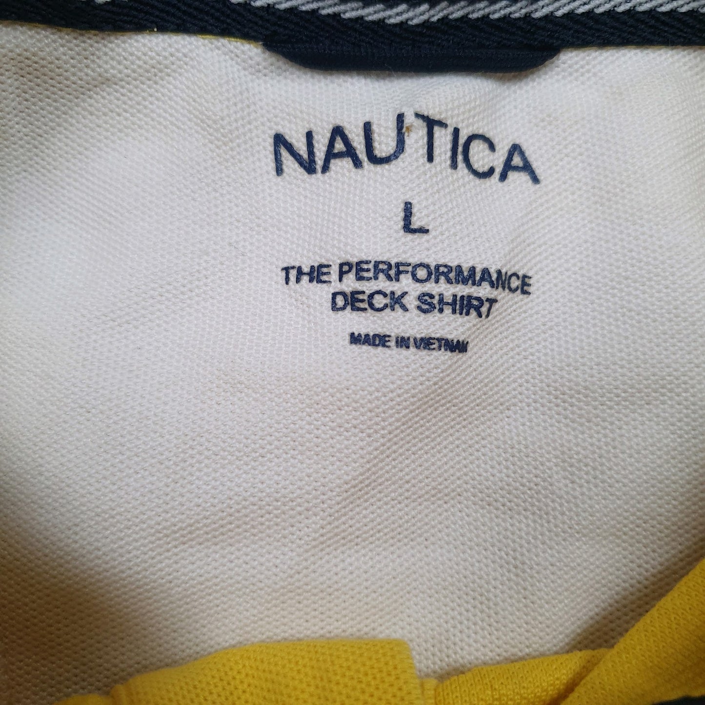 Mens Yellow Nautica   Polo Shirt