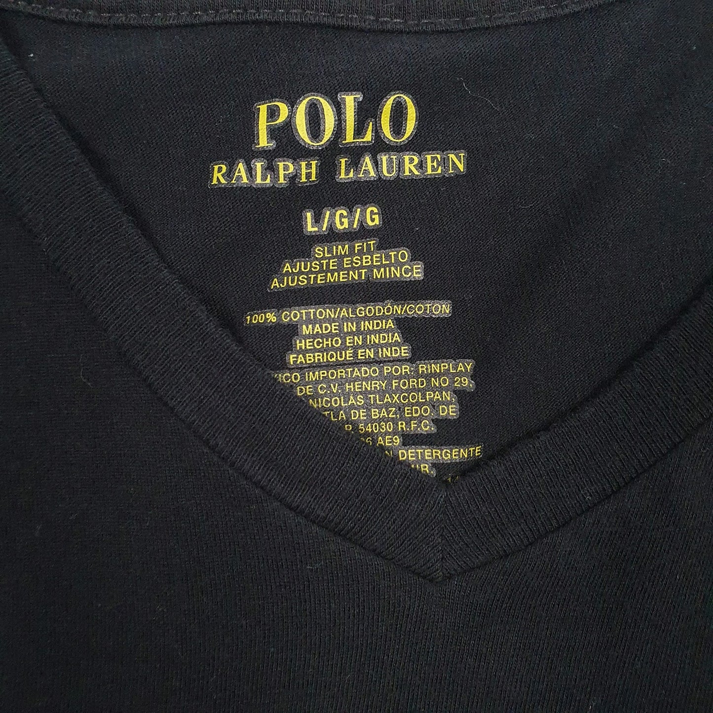 Mens Black Polo Ralph Lauren   T Shirt
