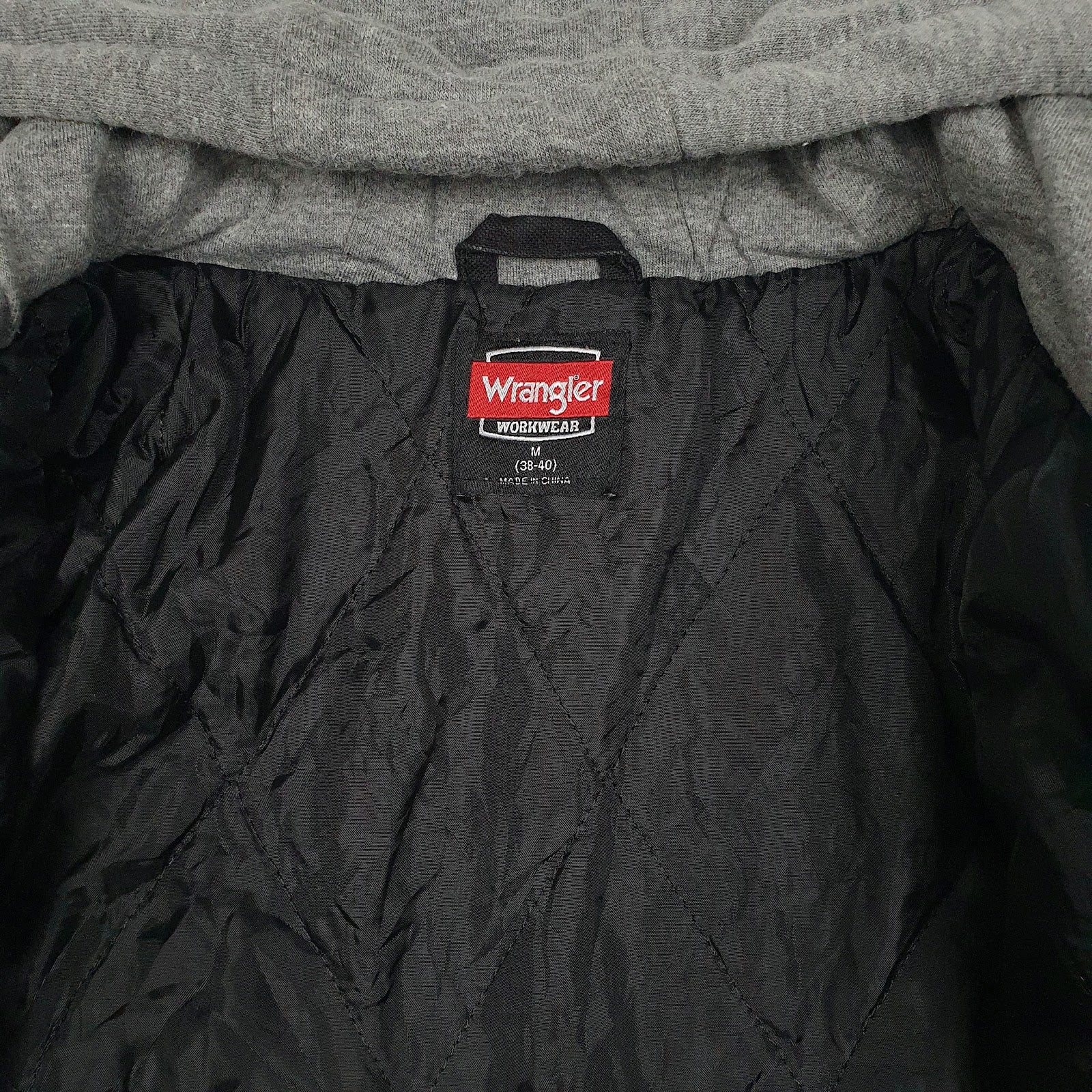Mens Black Wrangler Hoodie Chore  Coat