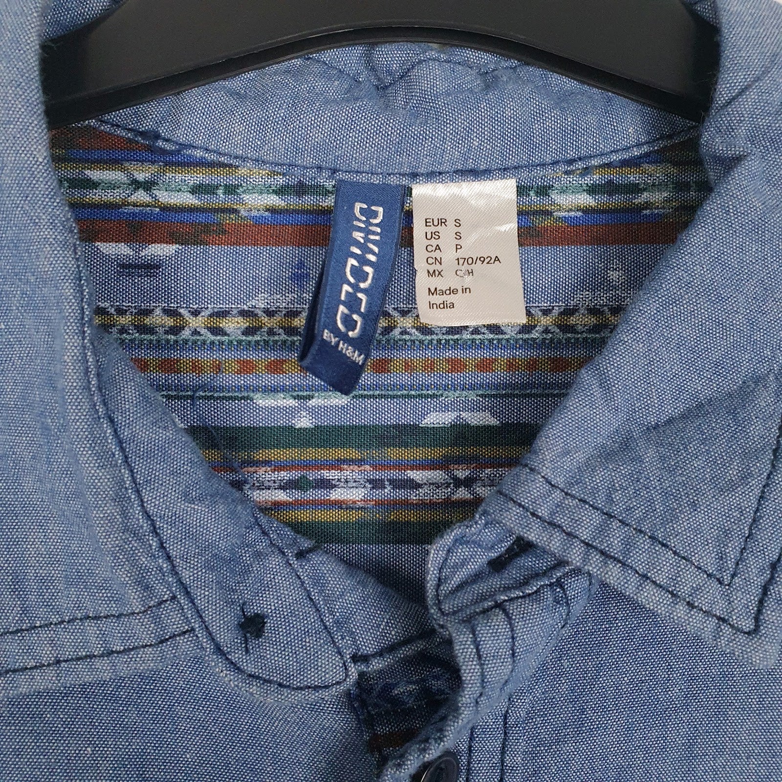 Mens Blue H&M Divided  Shirt