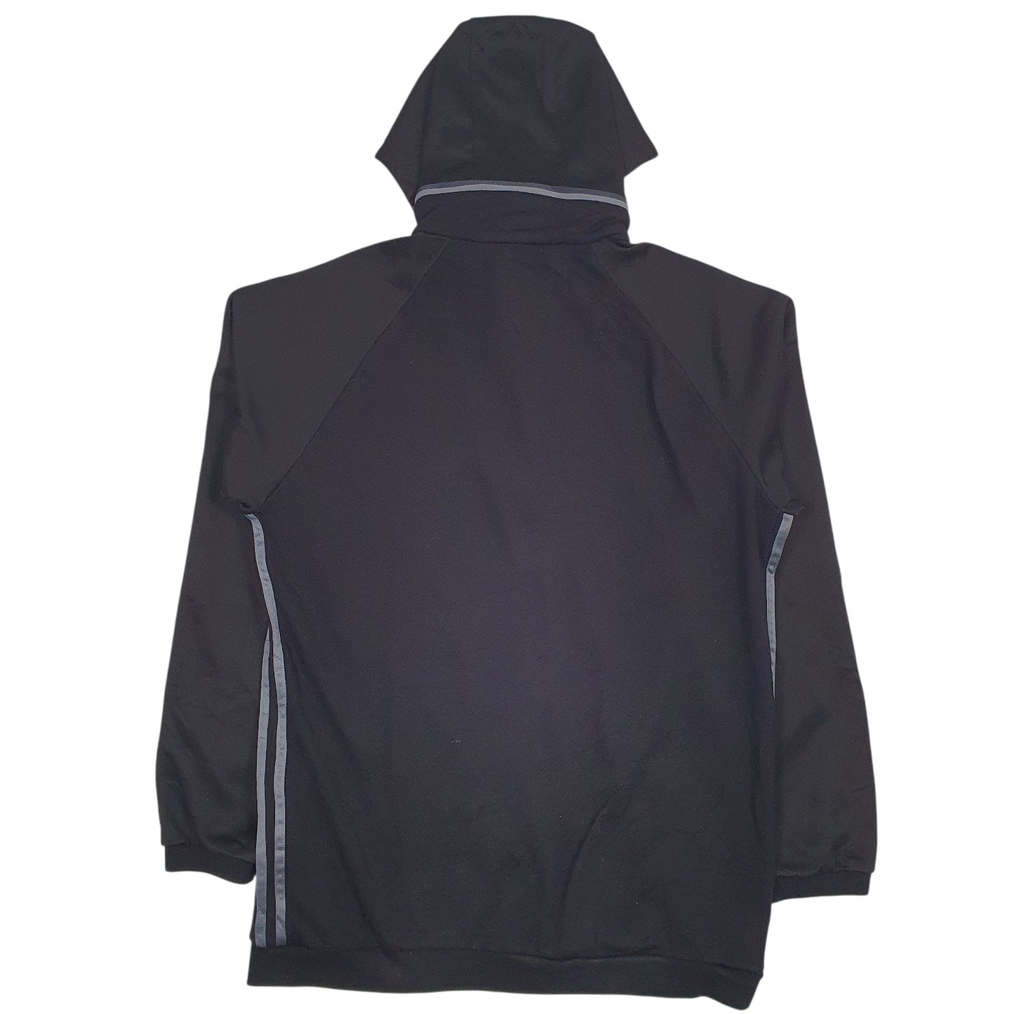 Mens Black Adidas Hooded Climawarm Fredericksburg Football Club Quarter Zip Jumper