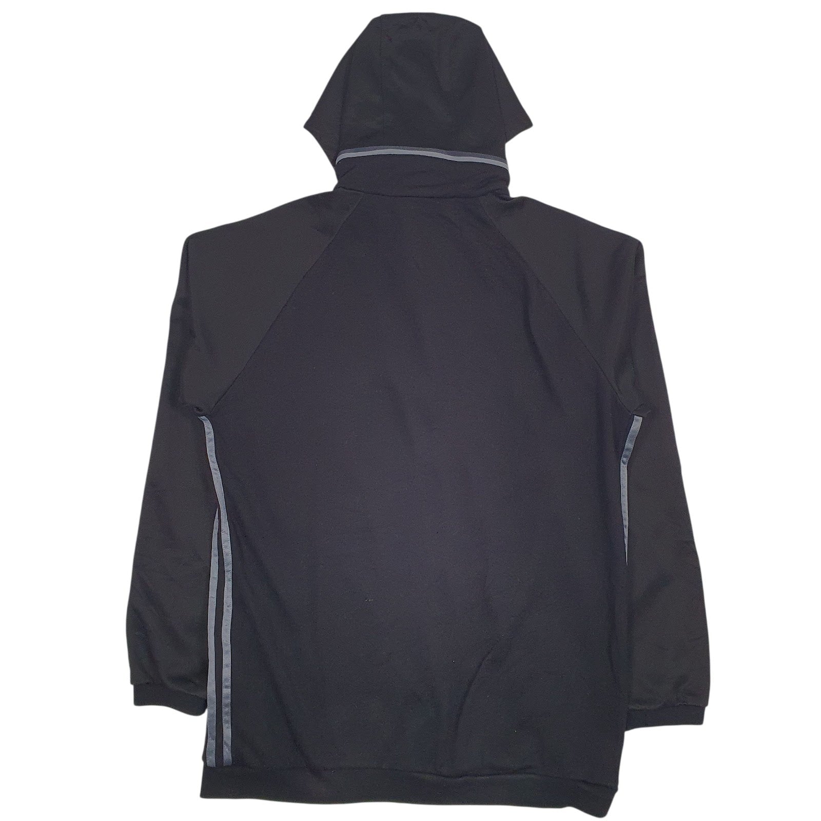 Mens Black Adidas Hooded Climawarm Fredericksburg Football Club Quarter Zip Jumper