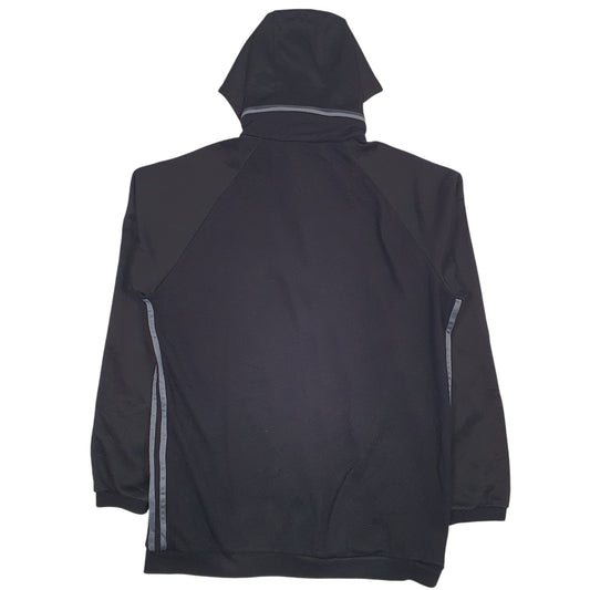 Mens Black Adidas Hooded Climawarm Fredericksburg Football Club Quarter Zip Jumper