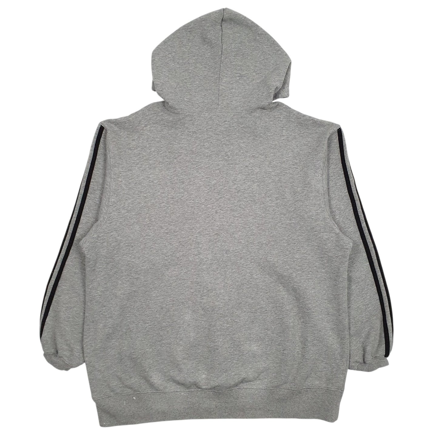 Mens Grey Adidas Vintage 90s Hoodie Jumper
