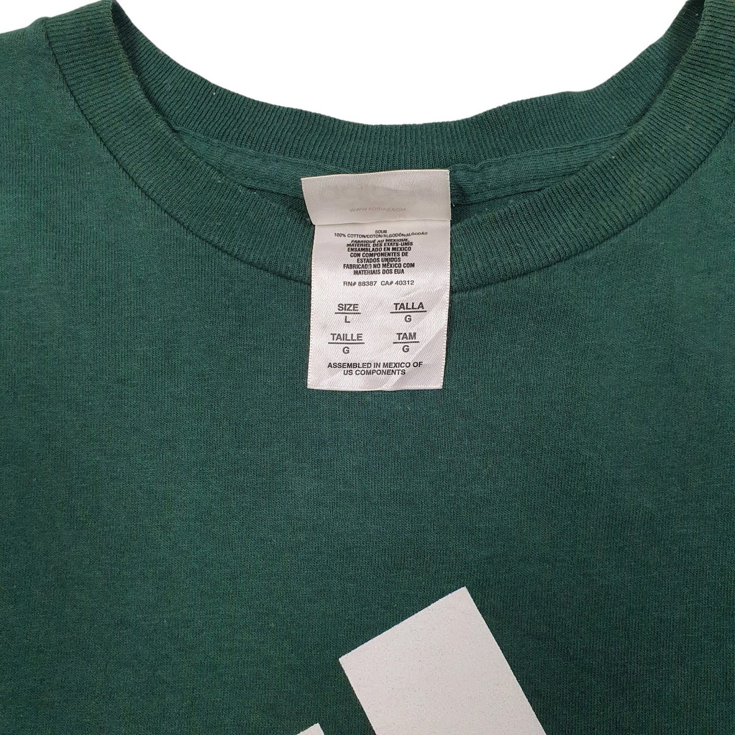 Mens Green Adidas   T Shirt