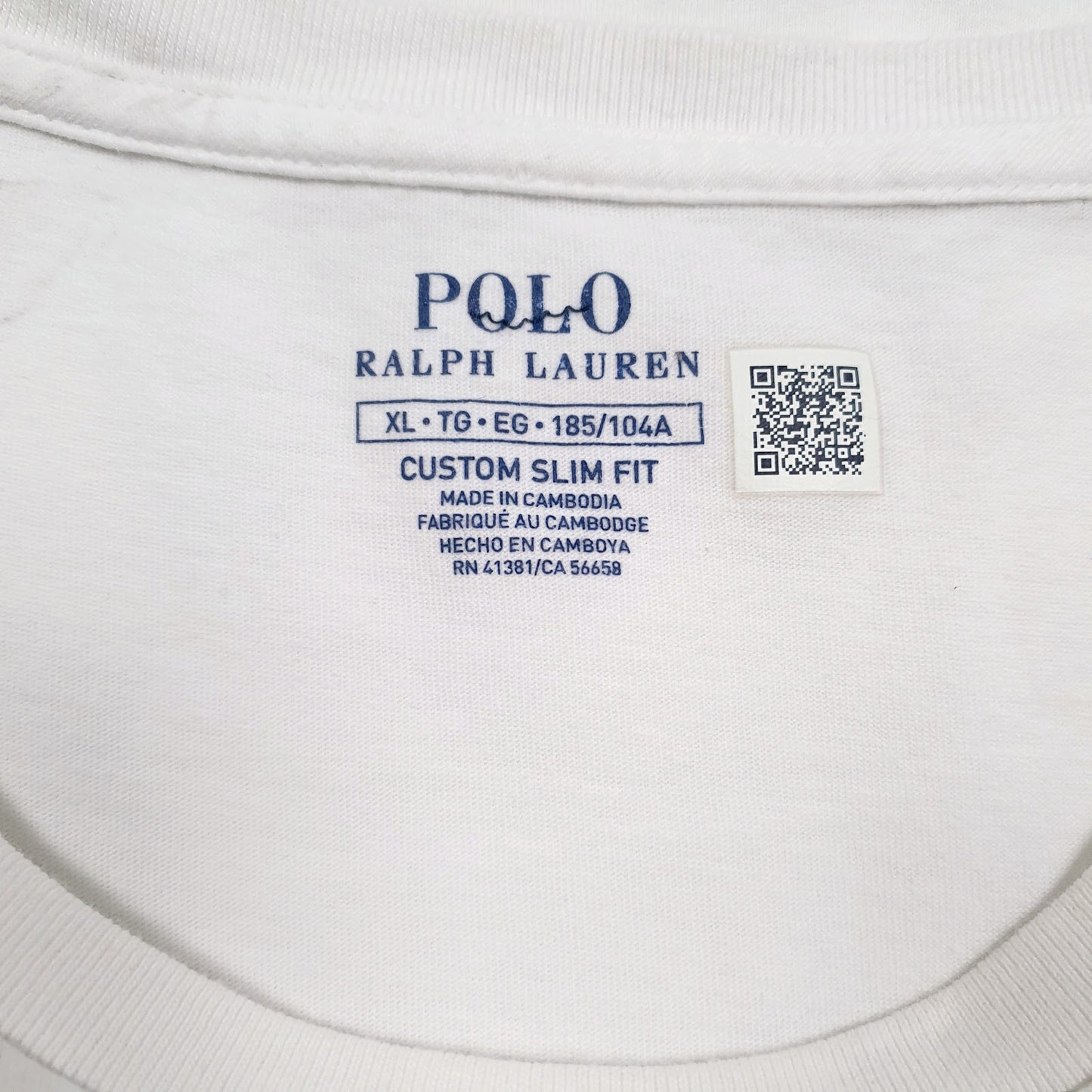 Mens White Polo Ralph Lauren   T Shirt