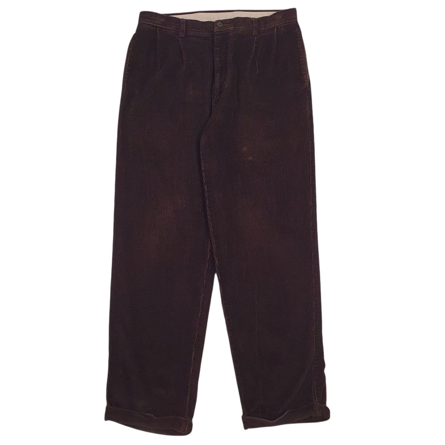Mens Brown Nautica Rigger Classic Corduroy Trousers