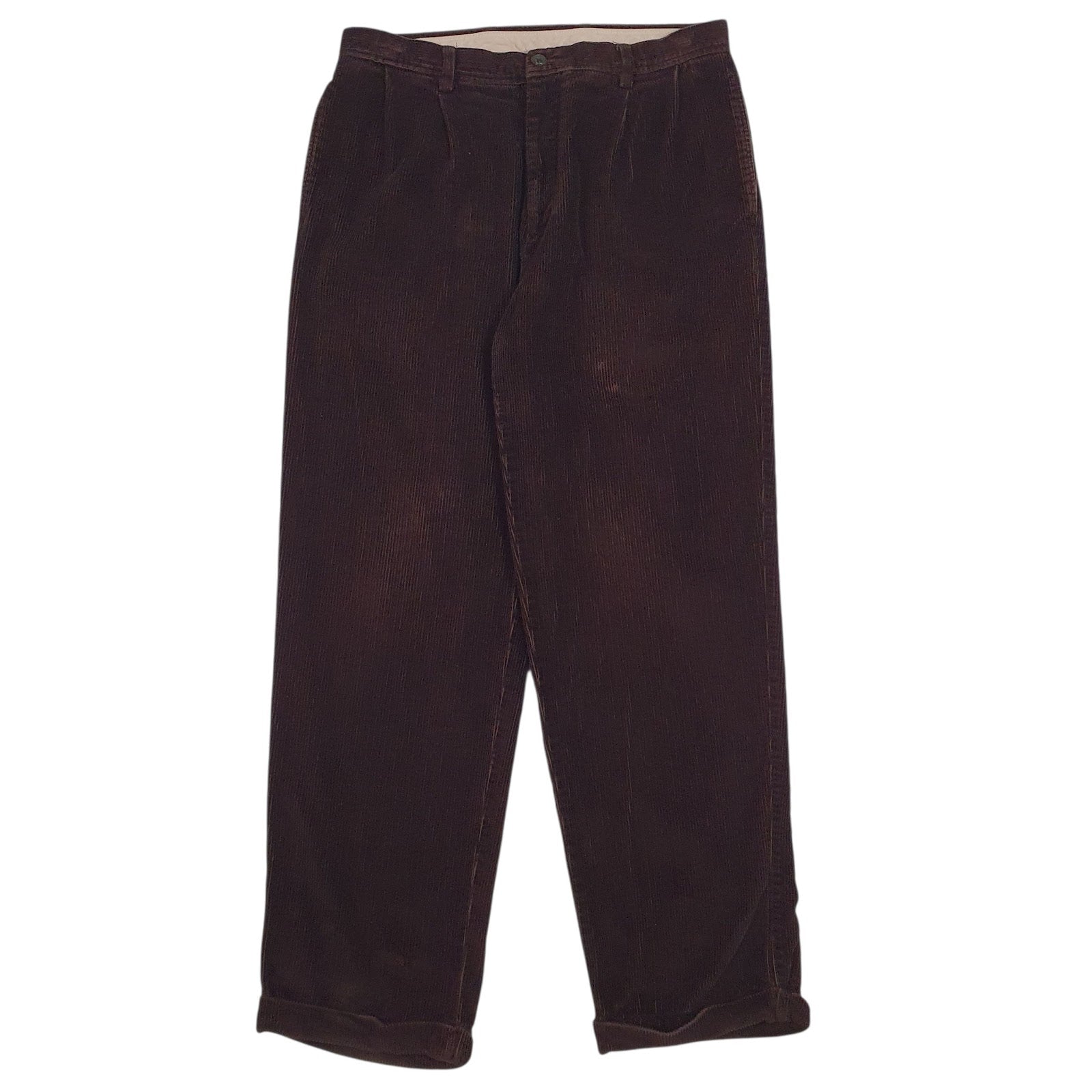 Mens Brown Nautica Rigger Classic Corduroy Trousers