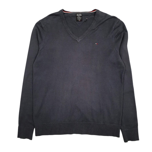 Mens Grey Tommy Hilfiger  V Neck Jumper