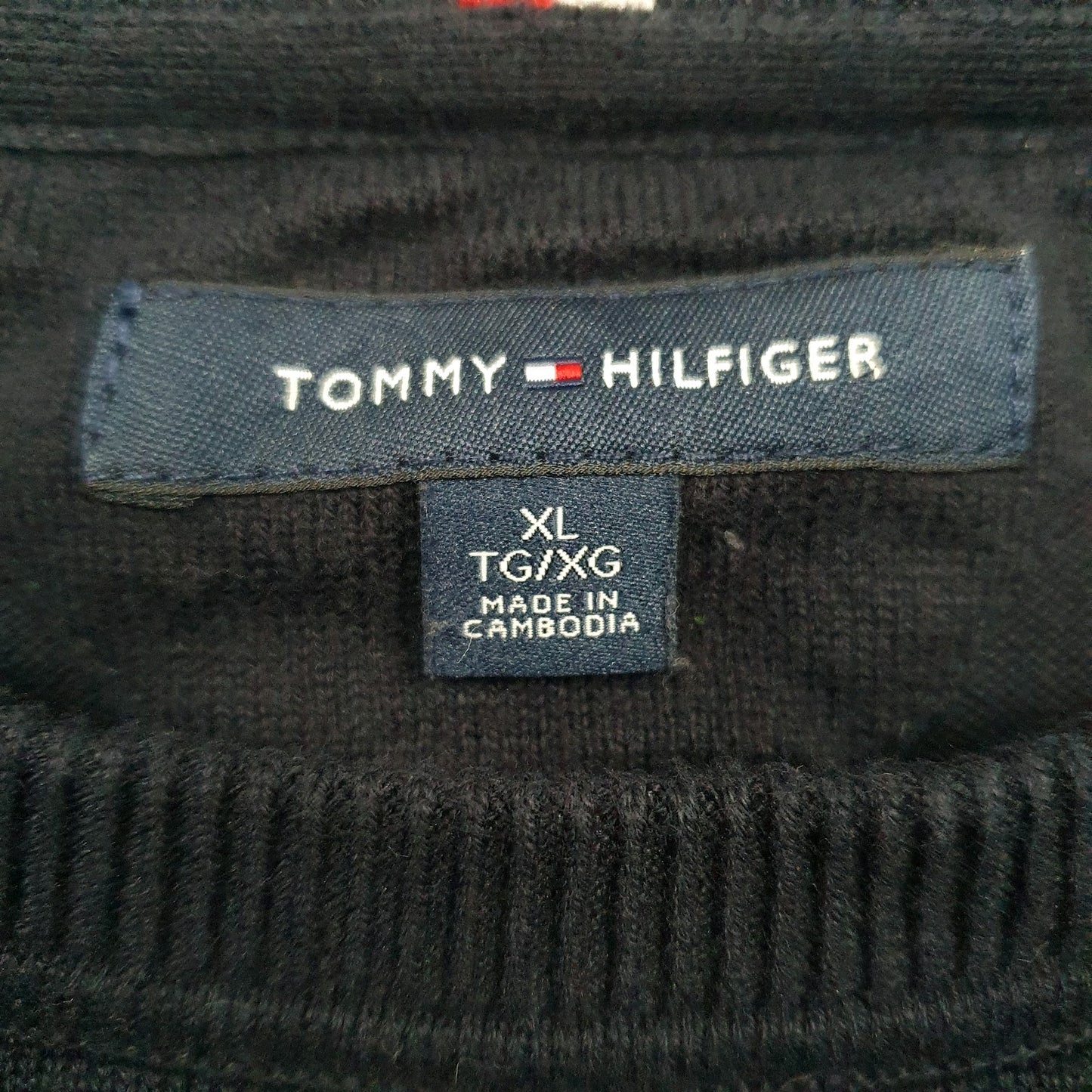 Womens Navy Tommy Hilfiger Lightweight Crewneck Jumper