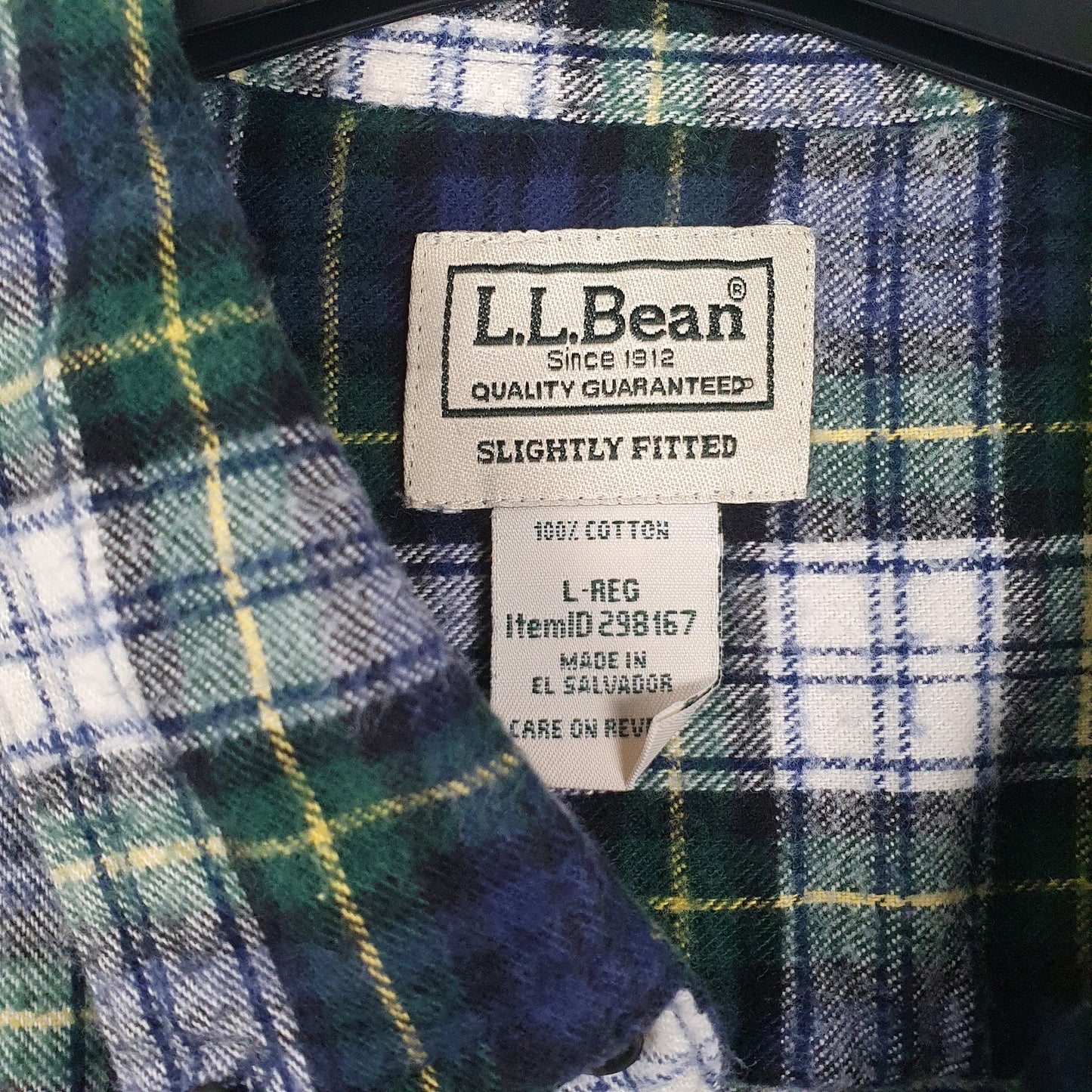 Mens Navy L.L.Bean Flannel  Shirt