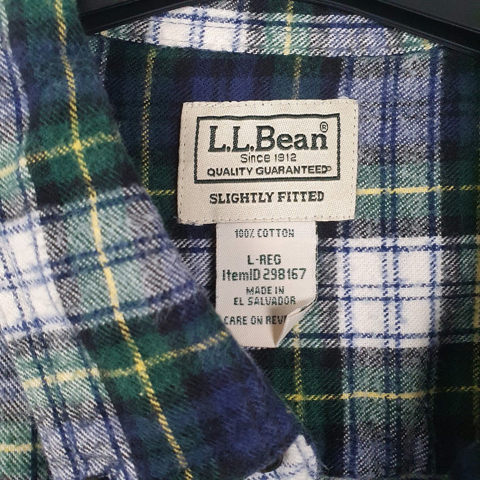 Mens Navy L.L.Bean Flannel  Shirt