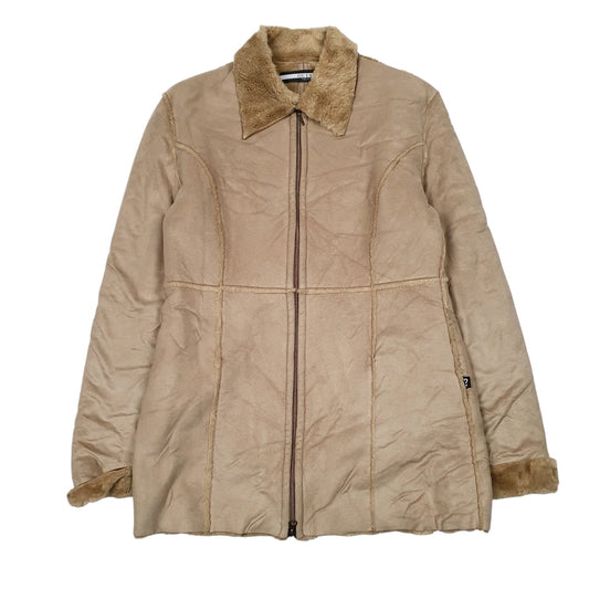 Womens Brown Guess Faux Shearling  Coat