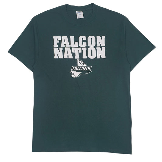 Mens Green Port & Company Falcan Nation Short Sleeve T Shirt