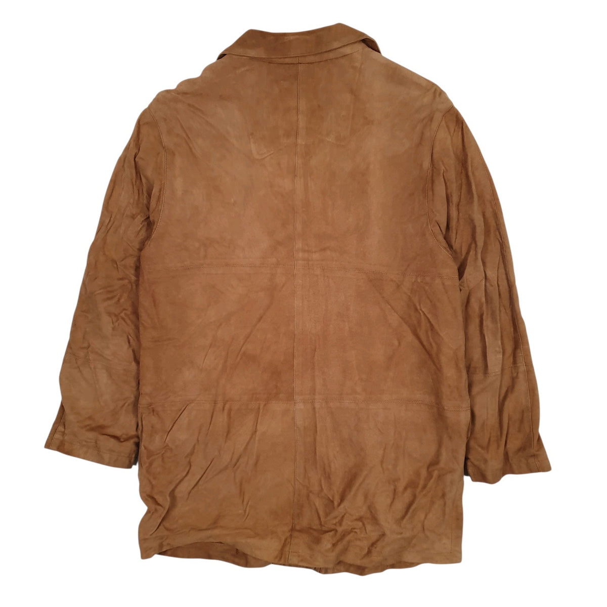 Womens Brown Leather Fashion Suede Trench  Coat