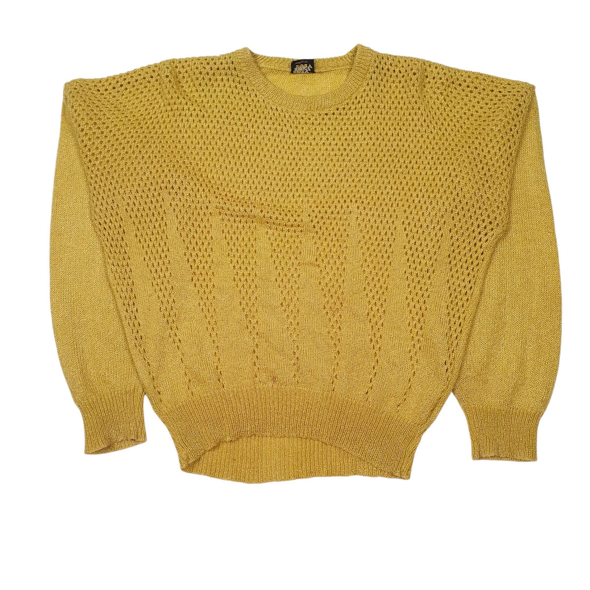 Womens Yellow Rosa Knit Crewneck Jumper