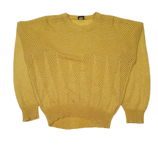 Womens Yellow Rosa Knit Crewneck Jumper
