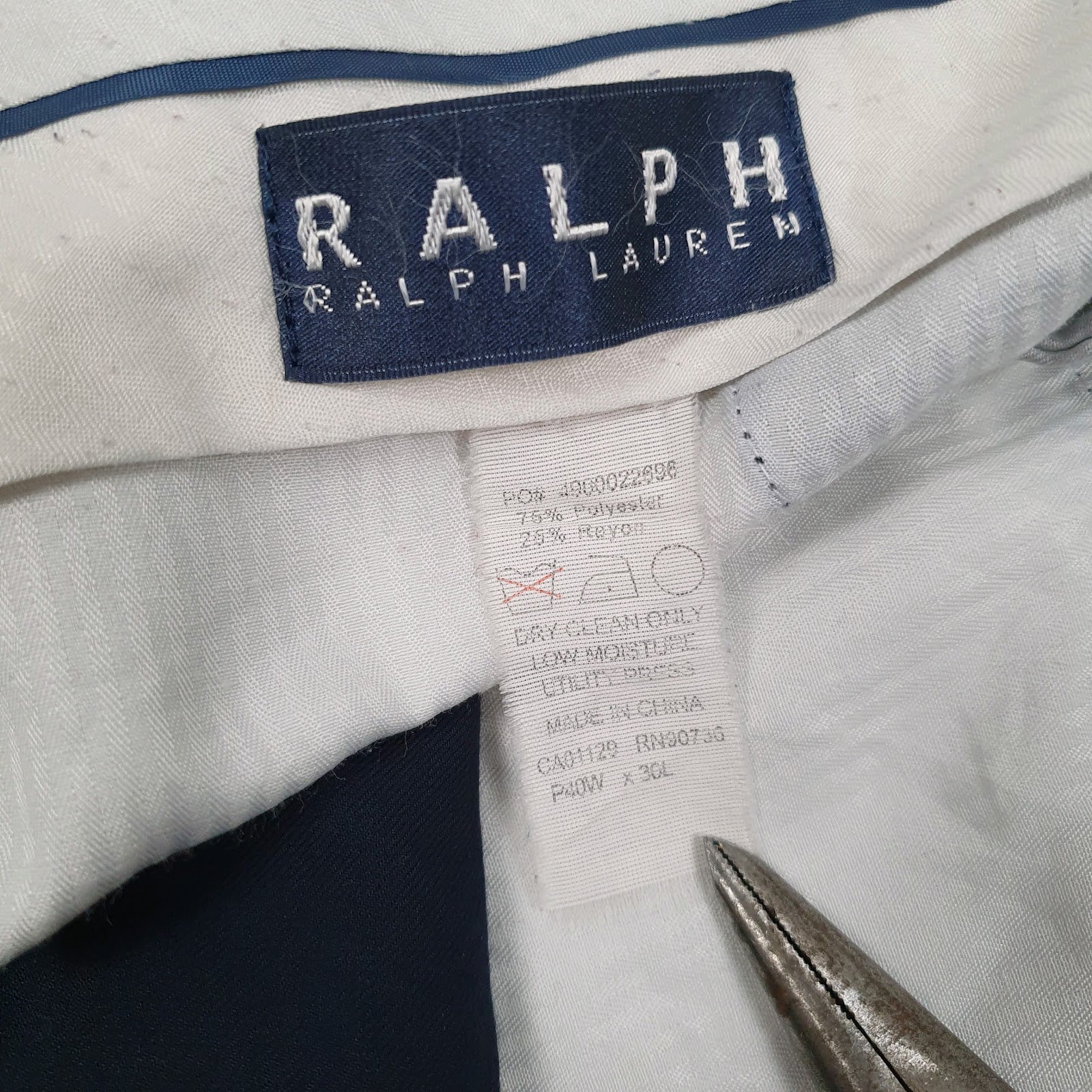 Mens Navy Ralph Lauren   Trousers