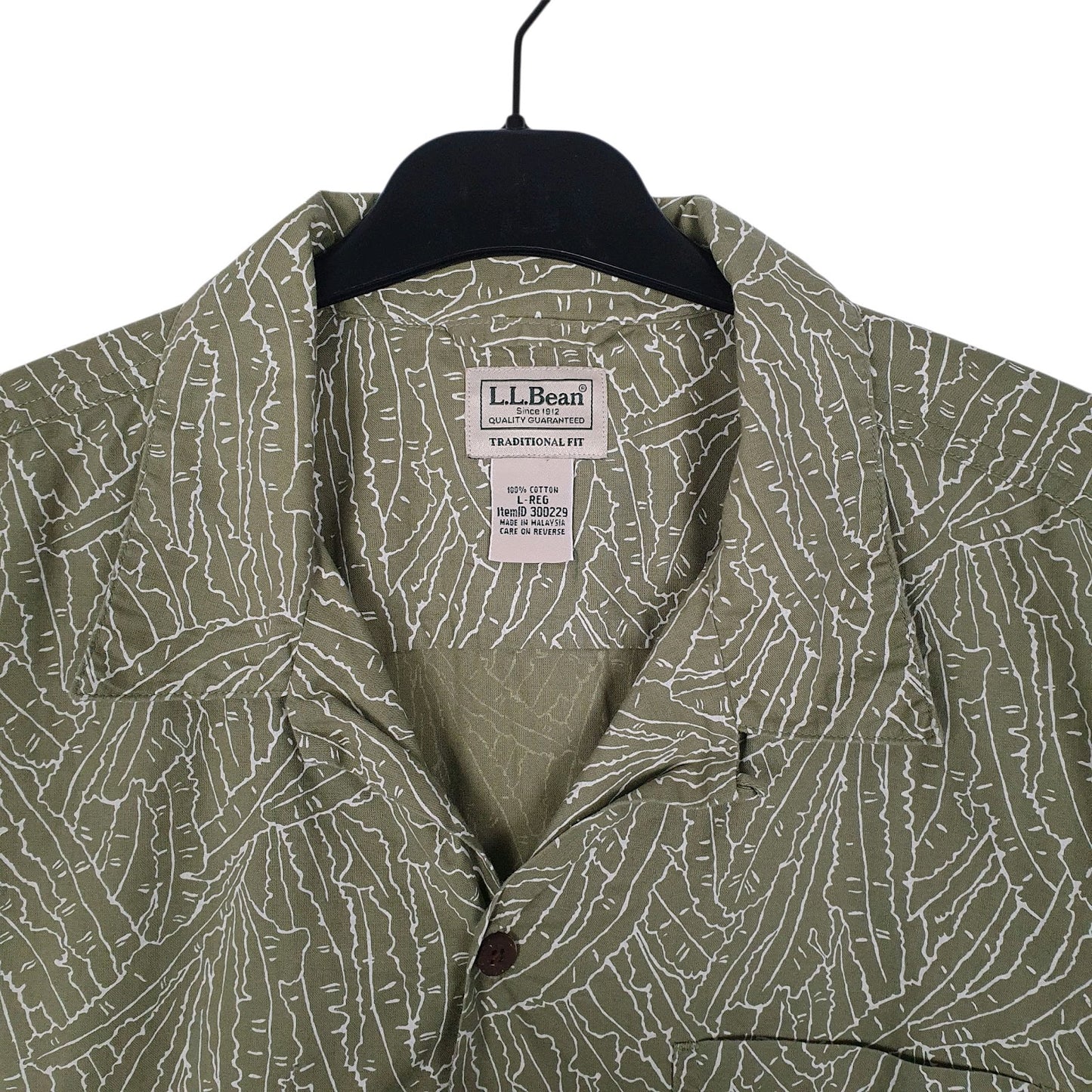 Mens Green L.L.Bean   Shirt