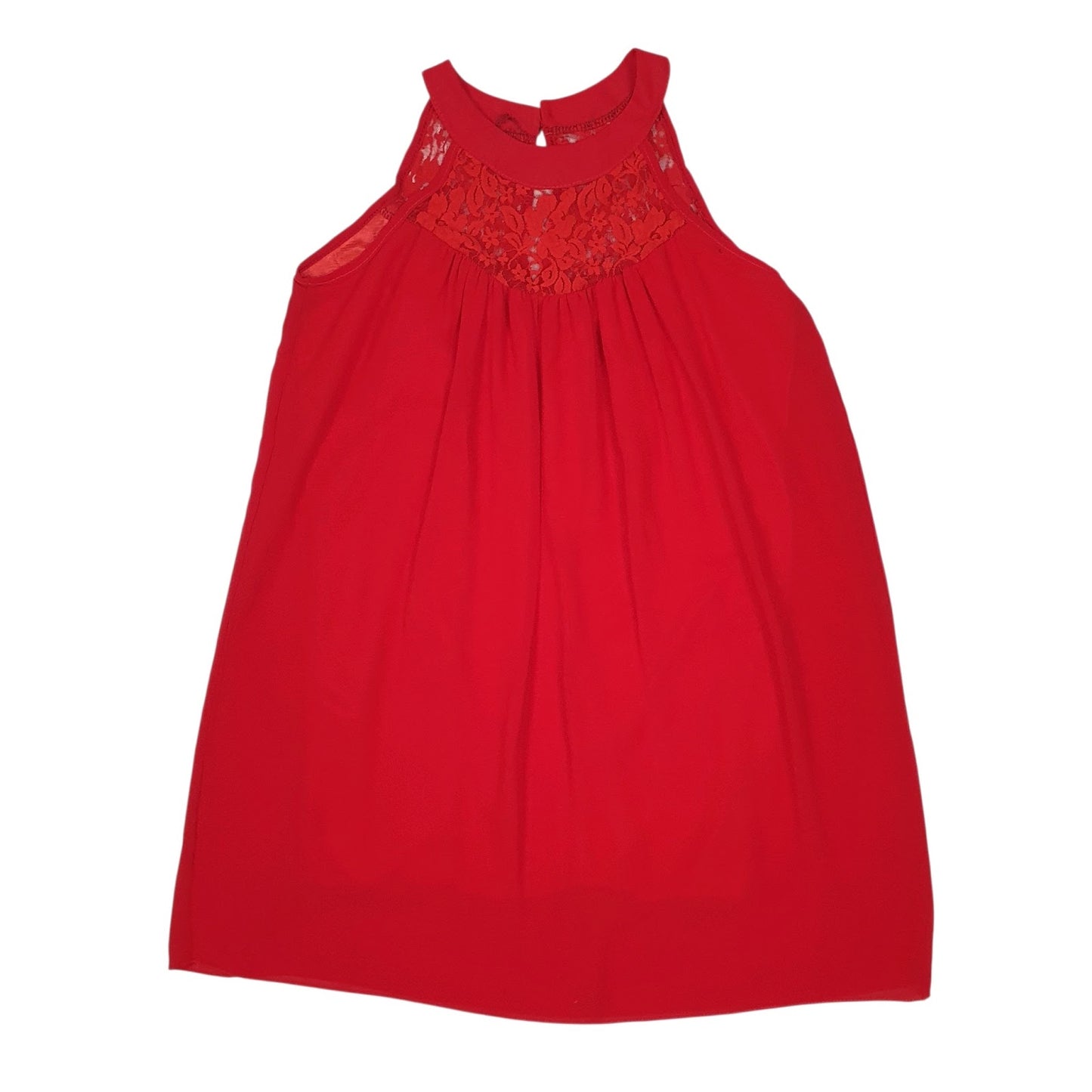 Womens Red Unbranded  Sleeveless Dress