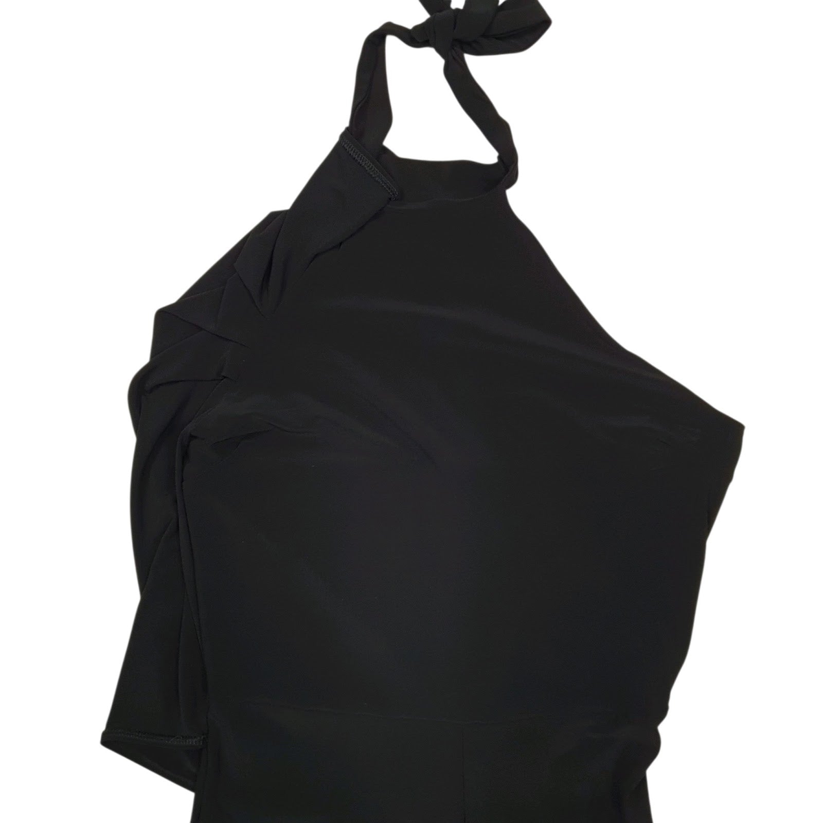 Womens Black Melrose Asymmetric Flared Leg  Dress